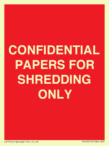 CONFIDENTIAL PAPERS FOR SHREDDING ONLY